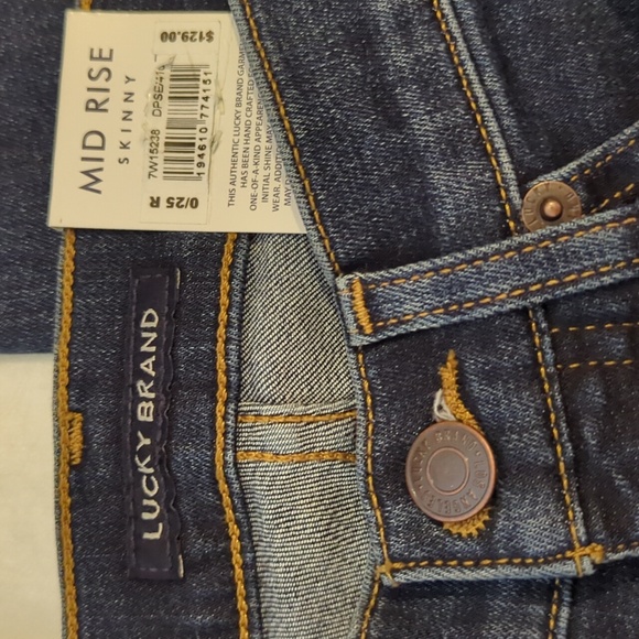 LUCKY BRAND Jeans 0/25 Mid Skinny NWT - Picture 4 of 8
